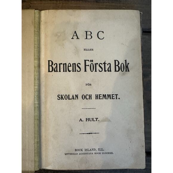 Vintage c1900 Swedish ABC Book Barnens Första Bok Skolan & Hemmet Rock Island IL - Picture 3 of 6
